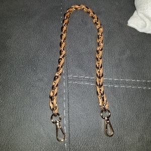 New Never Used Michael Kors Purse Strap 20"  Gold & Brown